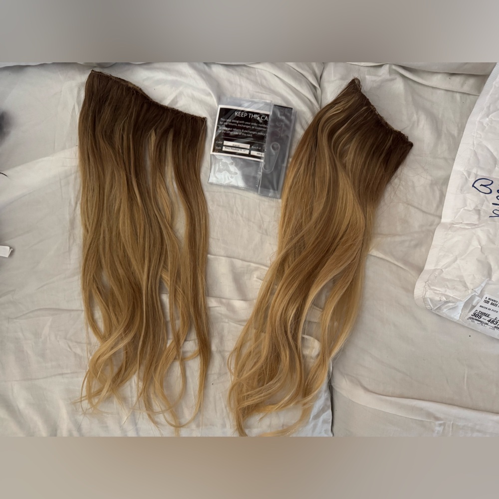 Laced hand tied extensions 18 inch